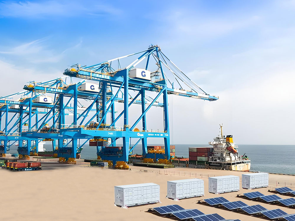 Solar Power Containers for Port Shore