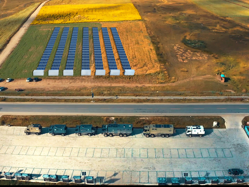 Solar Power Containers for Military Affairs